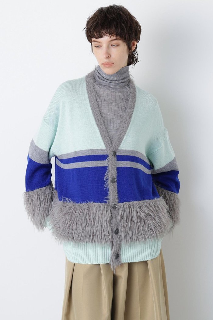 【ヒューエルミュージアム/hueLe Museum】の【STUMBLY】Fluffy Yarn Combi Cardigan インテリア・キッズ・メンズ・レディースファッション・服の通販 founy(ファニー) https://founy.com/ ファッション Fashion レディースファッション Fashion for Women トップス・カットソー Cut & Sew Tops ニット Knit Tops & Sweaters カーディガン・羽織り Layered Style Cardigans カジュアルプルオーバー・ニットトップス Pullovers & Knit Tops / Casual Pullovers カーディガン Cardigan, Knitwear ビッグ Big, Oversized A/W・秋冬 Autumn/Winter |ID: prp329100004750152 ipo3291000000034346840
