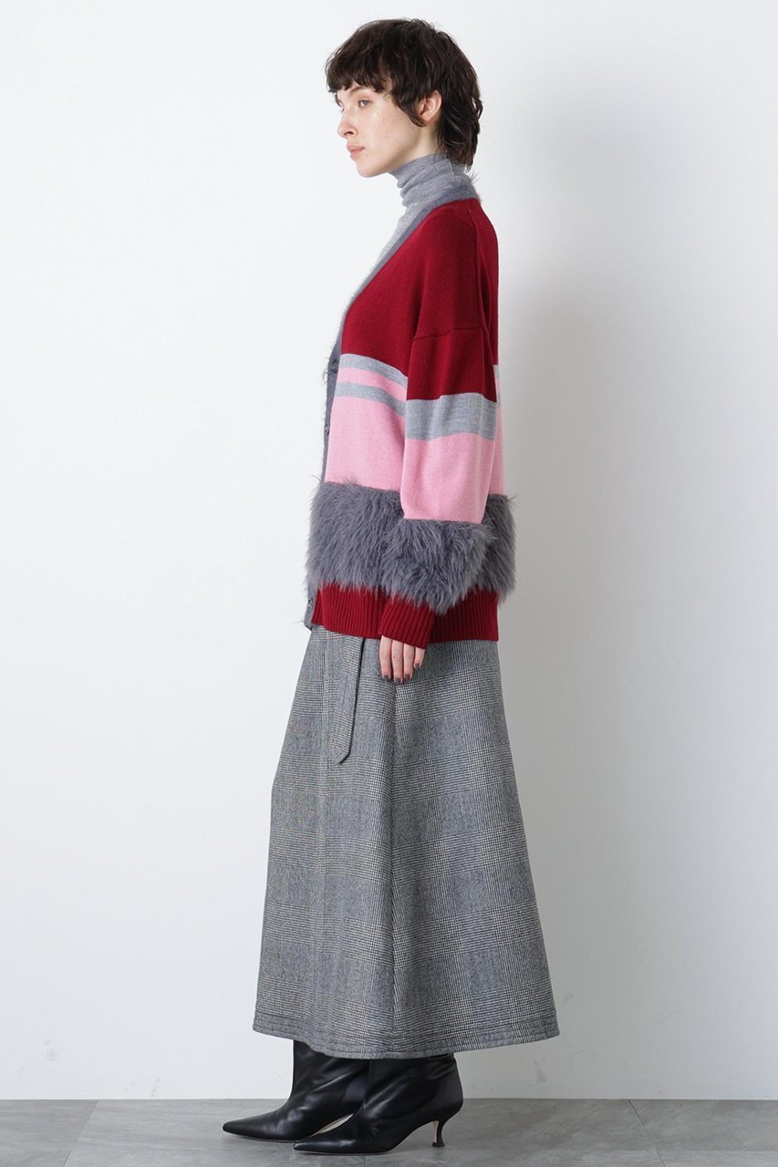 【ヒューエルミュージアム/hueLe Museum】の【STUMBLY】Fluffy Yarn Combi Cardigan 人気、トレンドファッション・服の通販 founy(ファニー) 　ファッション　Fashion　レディースファッション　Fashion for Women　トップス・カットソー　Cut & Sew Tops　ニット　Knit Tops & Sweaters　カーディガン・羽織り　Layered Style Cardigans　カジュアルプルオーバー・ニットトップス　Pullovers & Knit Tops / Casual Pullovers　カーディガン　Cardigan, Knitwear　ビッグ　Big, Oversized　A/W・秋冬　Autumn/Winter　other-4|ID: prp329100004750152 ipo3291000000036235563