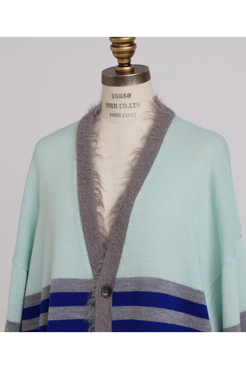 【ヒューエルミュージアム/hueLe Museum】の【STUMBLY】Fluffy Yarn Combi Cardigan 人気、トレンドファッション・服の通販 founy(ファニー) 　ファッション　Fashion　レディースファッション　Fashion for Women　トップス・カットソー　Cut & Sew Tops　ニット　Knit Tops & Sweaters　カーディガン・羽織り　Layered Style Cardigans　カジュアルプルオーバー・ニットトップス　Pullovers & Knit Tops / Casual Pullovers　カーディガン　Cardigan, Knitwear　ビッグ　Big, Oversized　A/W・秋冬　Autumn/Winter　other-4|ID: prp329100004750152 ipo3291000000036765872