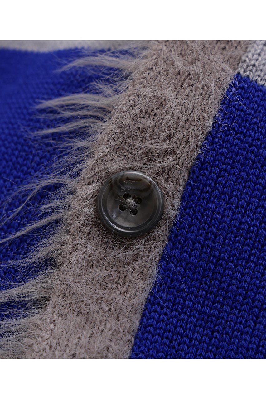 【ヒューエルミュージアム/hueLe Museum】の【STUMBLY】Fluffy Yarn Combi Cardigan 人気、トレンドファッション・服の通販 founy(ファニー) 　ファッション　Fashion　レディースファッション　Fashion for Women　トップス・カットソー　Cut & Sew Tops　ニット　Knit Tops & Sweaters　カーディガン・羽織り　Layered Style Cardigans　カジュアルプルオーバー・ニットトップス　Pullovers & Knit Tops / Casual Pullovers　カーディガン　Cardigan, Knitwear　ビッグ　Big, Oversized　A/W・秋冬　Autumn/Winter　other-7|ID: prp329100004750152 ipo3291000000036765878