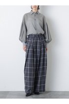 【ヒューエルミュージアム/hueLe Museum】の【hLM】ウールチェックパンツ グレー|ID:prp329100004750153