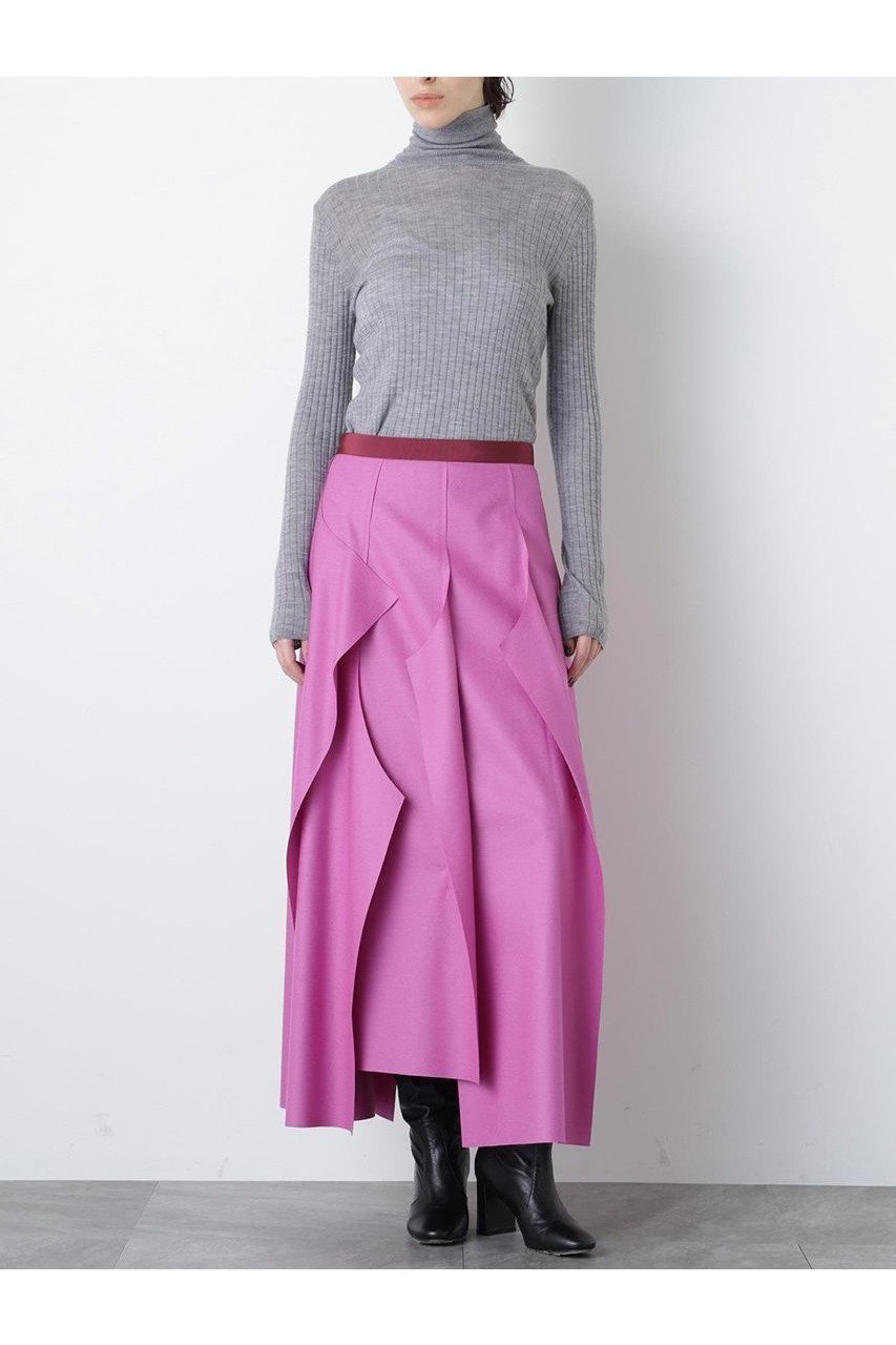 【ヒューエルミュージアム/hueLe Museum】の【STUMBLY】Jersey Melton Skirt インテリア・キッズ・メンズ・レディースファッション・服の通販 founy(ファニー)  ファッション Fashion レディースファッション Fashion for Women スカート Skirts ロングスカート Long Skirts / Maxi & Midi Skirts カットオフ Cut-Off Design メルトン Melton, Heavy Wool ランダム Random, Irregular ロング Long, Long-Length 切替 Switching, Contrast Panel 別注 Limited Edition, Custom Order 新作・新入荷 New Arrivals / New In パープル|ID: prp329100004750159 ipo3291000000034346898