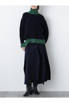 【ヒューエルミュージアム/hueLe Museum】の【STUMBLY】Jersey Melton Skirt ネイビー|ID:prp329100004750159