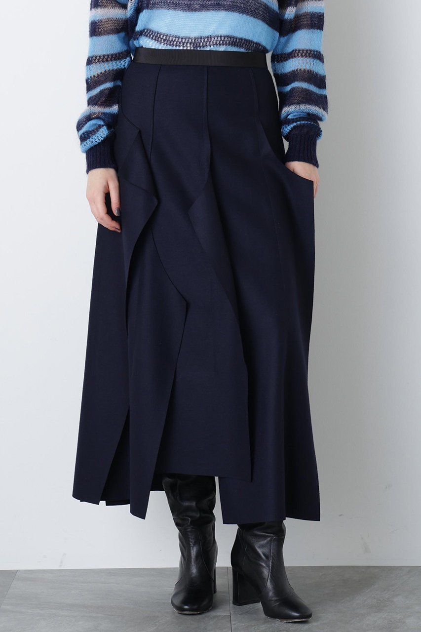 【ヒューエルミュージアム/hueLe Museum】の【STUMBLY】Jersey Melton Skirt 人気、トレンドファッション・服の通販 founy(ファニー) ファッション Fashion レディースファッション Fashion for Women スカート Skirts ロングスカート Long Skirts / Maxi & Midi Skirts カットオフ Cut-Off Design メルトン Melton, Heavy Wool ランダム Random, Irregular ロング Long, Long-Length 切替 Switching, Contrast Panel 別注 Limited Edition, Custom Order other-4|ID: prp329100004750159 ipo3291000000035454937