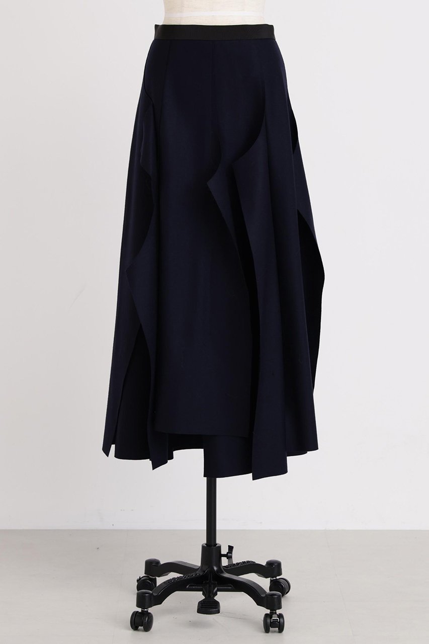 【ヒューエルミュージアム/hueLe Museum】の【STUMBLY】Jersey Melton Skirt 人気、トレンドファッション・服の通販 founy(ファニー) 　ファッション　Fashion　レディースファッション　Fashion for Women　スカート　Skirts　ロングスカート　Long Skirts / Maxi & Midi Skirts　カットオフ　Cut-Off Design　メルトン　Melton, Heavy Wool　ランダム　Random, Irregular　ロング　Long, Long-Length　切替　Switching, Contrast Panel　別注　Limited Edition, Custom Order　other-2|ID: prp329100004750159 ipo3291000000036184233