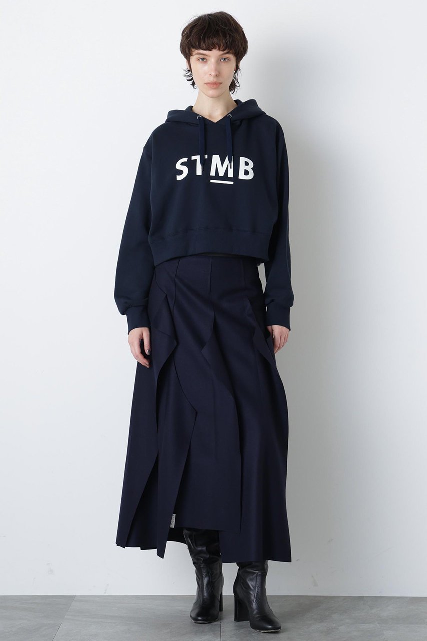 【ヒューエルミュージアム/hueLe Museum】の【STUMBLY】Jersey Melton Skirt 人気、トレンドファッション・服の通販 founy(ファニー) 　ファッション　Fashion　レディースファッション　Fashion for Women　スカート　Skirts　ロングスカート　Long Skirts / Maxi & Midi Skirts　カットオフ　Cut-Off Design　メルトン　Melton, Heavy Wool　ランダム　Random, Irregular　ロング　Long, Long-Length　切替　Switching, Contrast Panel　別注　Limited Edition, Custom Order　other-3|ID: prp329100004750159 ipo3291000000036184235