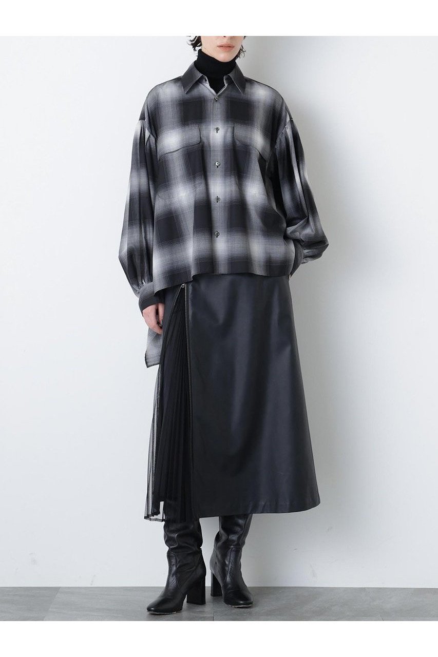 【ヒューエルミュージアム/hueLe Museum】の【STUMBLY】Tulle Combi Leather Like SK インテリア・キッズ・メンズ・レディースファッション・服の通販 founy(ファニー)  ファッション Fashion レディースファッション Fashion for Women スカート Skirts ロングスカート Long Skirts / Maxi & Midi Skirts アンティーク Antique-Inspired チュール Tulip, Tulip Motif フェイクレザー Faux Leather, PU Leather プリーツ Pleats, Pleated ロング Long, Long-Length 新作・新入荷 New Arrivals / New In ブラック|ID: prp329100004750160 ipo3291000000034346903