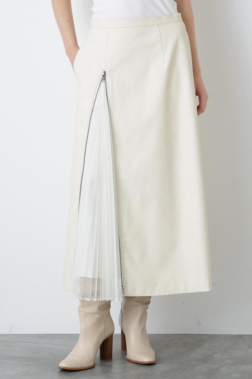 【ヒューエルミュージアム/hueLe Museum】の【STUMBLY】Tulle Combi Leather Like SK 人気、トレンドファッション・服の通販 founy(ファニー)  ファッション Fashion レディースファッション Fashion for Women スカート Skirts ロングスカート Long Skirts / Maxi & Midi Skirts アンティーク Antique-Inspired チュール Tulip, Tulip Motif フェイクレザー Faux Leather, PU Leather プリーツ Pleats, Pleated ロング Long, Long-Length 新作・新入荷 New Arrivals / New In other-2|ID: prp329100004750160 ipo3291000000034346905