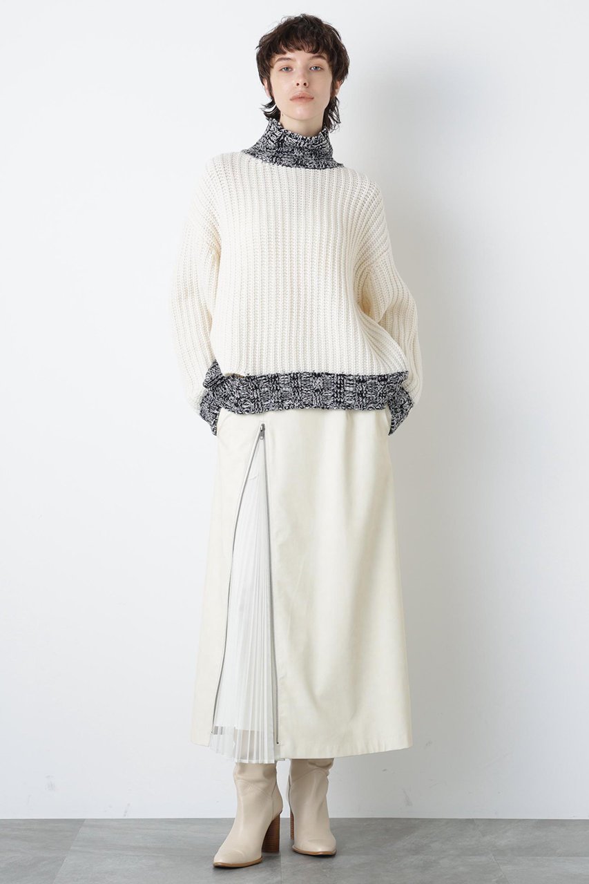 【ヒューエルミュージアム/hueLe Museum】の【STUMBLY】Tulle Combi Leather Like SK インテリア・キッズ・メンズ・レディースファッション・服の通販 founy(ファニー) 　ファッション　Fashion　レディースファッション　Fashion for Women　スカート　Skirts　ロングスカート　Long Skirts / Maxi & Midi Skirts　アンティーク　Antique-Inspired　チュール　Tulip, Tulip Motif　フェイクレザー　Faux Leather, PU Leather　プリーツ　Pleats, Pleated　ロング　Long, Long-Length　ホワイト|ID: prp329100004750160 ipo3291000000035454953