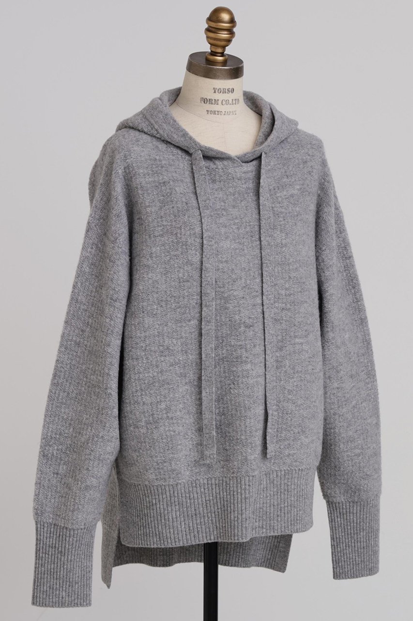 【ヒューエルミュージアム/hueLe Museum】の【hLM】パイルニットフーディー 人気、トレンドファッション・服の通販 founy(ファニー) 　ファッション　Fashion　レディースファッション　Fashion for Women　トップス・カットソー　Cut & Sew Tops　ニット　Knit Tops & Sweaters　カジュアルプルオーバー・ニットトップス　Pullovers & Knit Tops / Casual Pullovers　シンプル　Simple, Minimal　エレガント 上品　Elegant　other-2|ID: prp329100004750161 ipo3291000000035504121