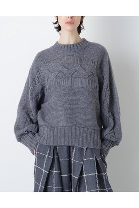 【ヒューエルミュージアム/hueLe Museum】の【hLM】ウールカシミヤケーブルニット 人気、トレンドファッション・服の通販 founy(ファニー) ファッション Fashion レディースファッション Fashion for Women トップス・カットソー Cut & Sew Tops ニット Knit Tops & Sweaters カジュアルプルオーバー・ニットトップス Pullovers & Knit Tops / Casual Pullovers 2023年 2023 2023-2024秋冬・A/W Autumn/Winter 2023–24 AW23–24 とろみ Fluid, Flowy Fabric シンプル Simple, Minimal エレガント 上品 Elegant 新作・新入荷 New Arrivals / New In |ID:prp329100004750163