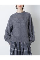 【ヒューエルミュージアム/hueLe Museum】の【hLM】ウールカシミヤケーブルニット グレー|ID: prp329100004750163 ipo3291000000034346922