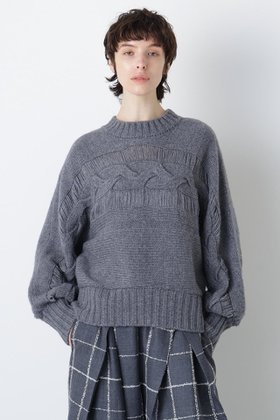 【ヒューエルミュージアム/hueLe Museum】 【hLM】ウールカシミヤケーブルニット人気、トレンドファッション・服の通販 founy(ファニー) ファッション Fashion レディースファッション Fashion for Women トップス・カットソー Cut & Sew Tops ニット Knit Tops & Sweaters カジュアルプルオーバー・ニットトップス Pullovers & Knit Tops / Casual Pullovers 2023年 2023 2023-2024秋冬・A/W Autumn/Winter 2023–24 AW23–24 とろみ Fluid, Flowy Fabric シンプル Simple, Minimal エレガント 上品 Elegant |ID:prp329100004750163