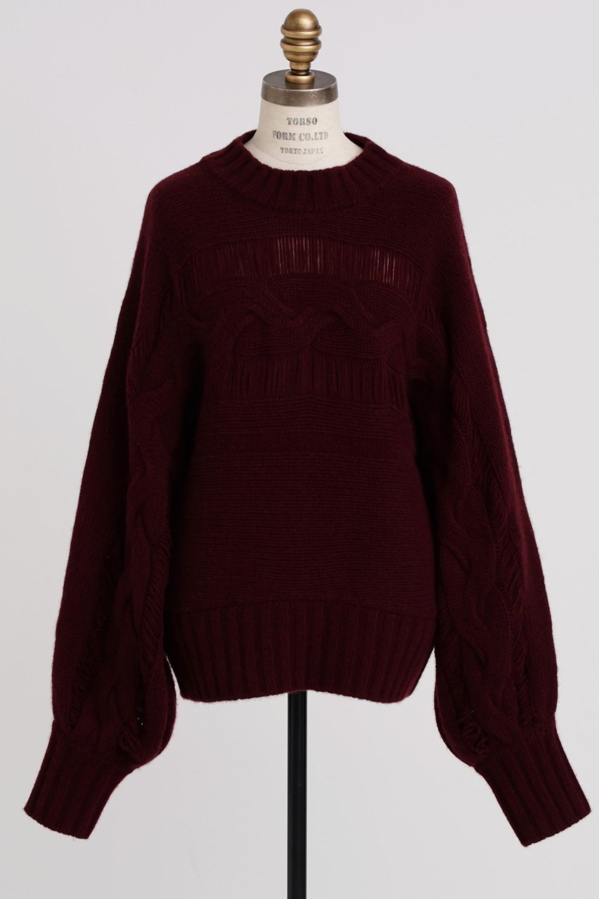 【ヒューエルミュージアム/hueLe Museum】の【hLM】ウールカシミヤケーブルニット 人気、トレンドファッション・服の通販 founy(ファニー) 　ファッション　Fashion　レディースファッション　Fashion for Women　トップス・カットソー　Cut & Sew Tops　ニット　Knit Tops & Sweaters　カジュアルプルオーバー・ニットトップス　Pullovers & Knit Tops / Casual Pullovers　2023年　2023　2023-2024秋冬・A/W　Autumn/Winter 2023–24 AW23–24　とろみ　Fluid, Flowy Fabric　シンプル　Simple, Minimal　エレガント 上品　Elegant　再入荷　Restock / Back in Stock　other-2|ID: prp329100004750163 ipo3291000000036184248