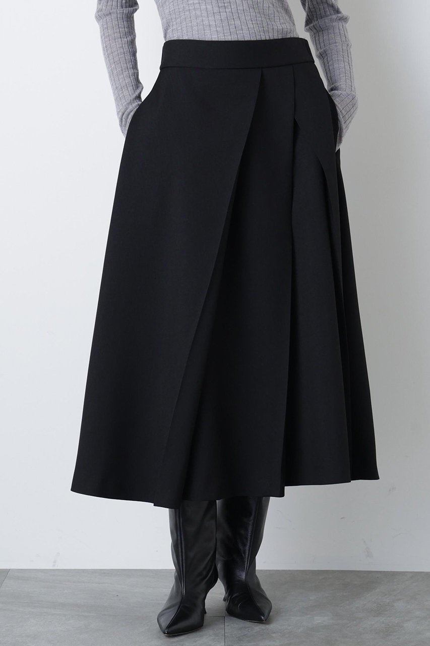 【ヒューエルミュージアム/hueLe Museum】の【hLM】タックフレアスカート 人気、トレンドファッション・服の通販 founy(ファニー) 　ファッション　Fashion　レディースファッション　Fashion for Women　スカート　Skirts　Aライン・フレアスカート　A-Line & Flared Skirts　エレガント 上品　Elegant　クラシック　Classic, Timeless Style　シンプル　Simple, Minimal　ツイル　Twist, Twisted Detail　フォルム　Silhouette, Form　other-3|ID: prp329100004750164 ipo3291000000036086583