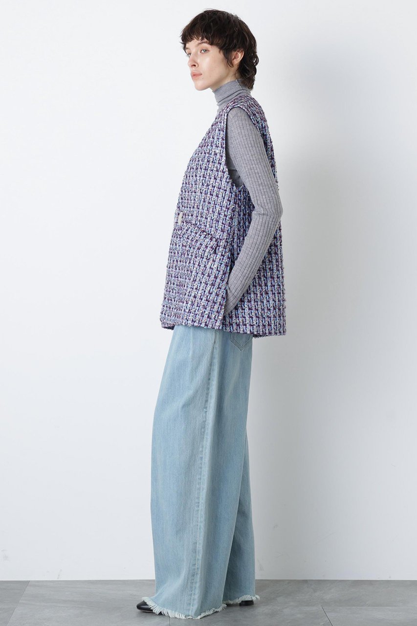 【ヒューエルミュージアム/hueLe Museum】の【STUMBLY】Linton No Collar Gilet 人気、トレンドファッション・服の通販 founy(ファニー)  ファッション Fashion レディースファッション Fashion for Women アウター Coat / Outerwear Collection レディースジャケット・軽アウター Jackets クラシック Classic, Timeless Style ジャケット Jacket, Outerwear スリット Slit, Slit Detail ツイード Twill, Twill Weave フロント Front, Front Design ポケット Pocket, Pocket Detail モダン Modern, Contemporary 新作・新入荷 New Arrivals / New In other-3|ID: prp329100004750166 ipo3291000000034346948
