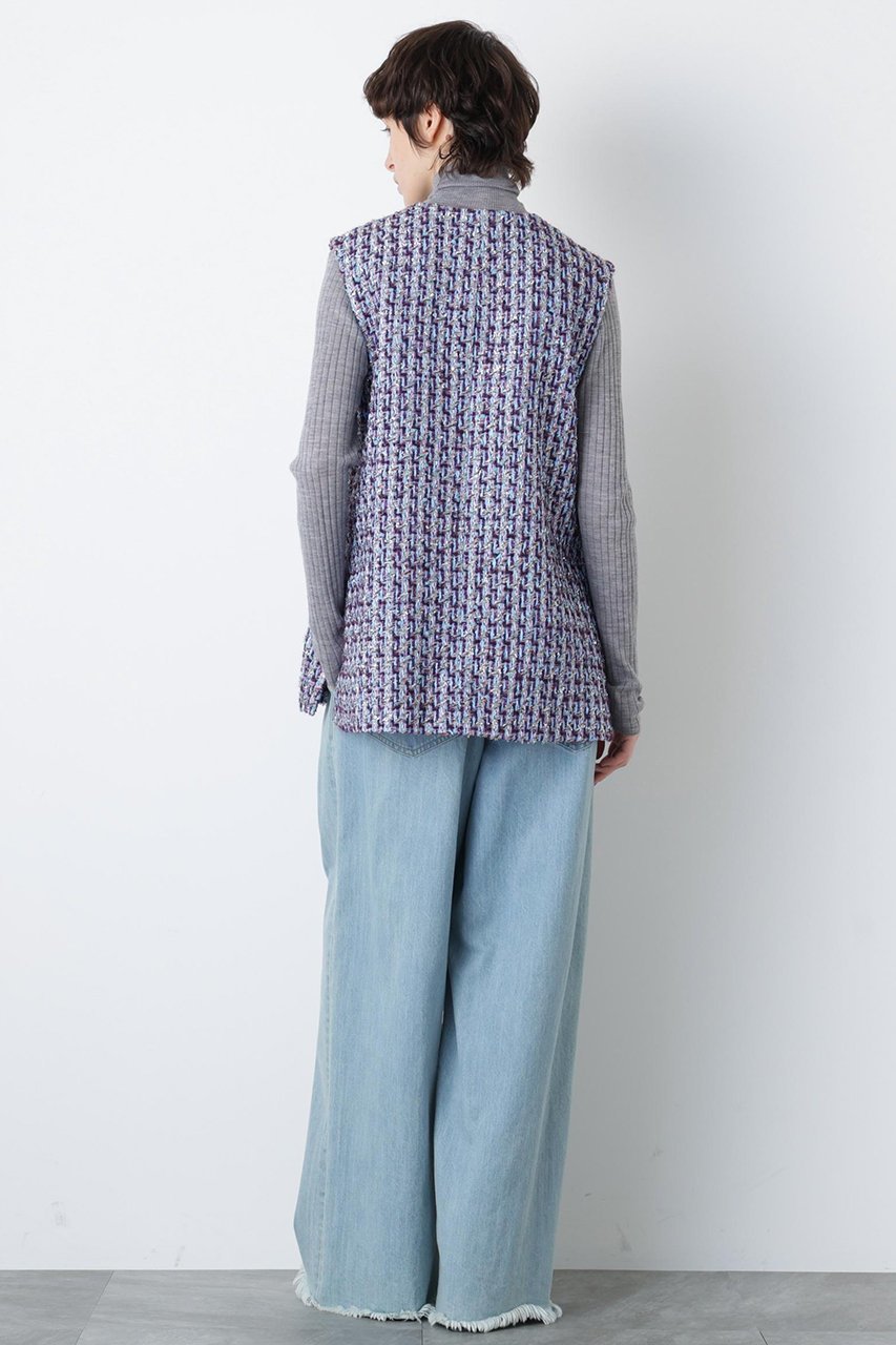 【ヒューエルミュージアム/hueLe Museum】の【STUMBLY】Linton No Collar Gilet 人気、トレンドファッション・服の通販 founy(ファニー)  ファッション Fashion レディースファッション Fashion for Women アウター Coat / Outerwear Collection レディースジャケット・軽アウター Jackets クラシック Classic, Timeless Style ジャケット Jacket, Outerwear スリット Slit, Slit Detail ツイード Twill, Twill Weave フロント Front, Front Design ポケット Pocket, Pocket Detail モダン Modern, Contemporary 新作・新入荷 New Arrivals / New In other-4|ID: prp329100004750166 ipo3291000000034346949