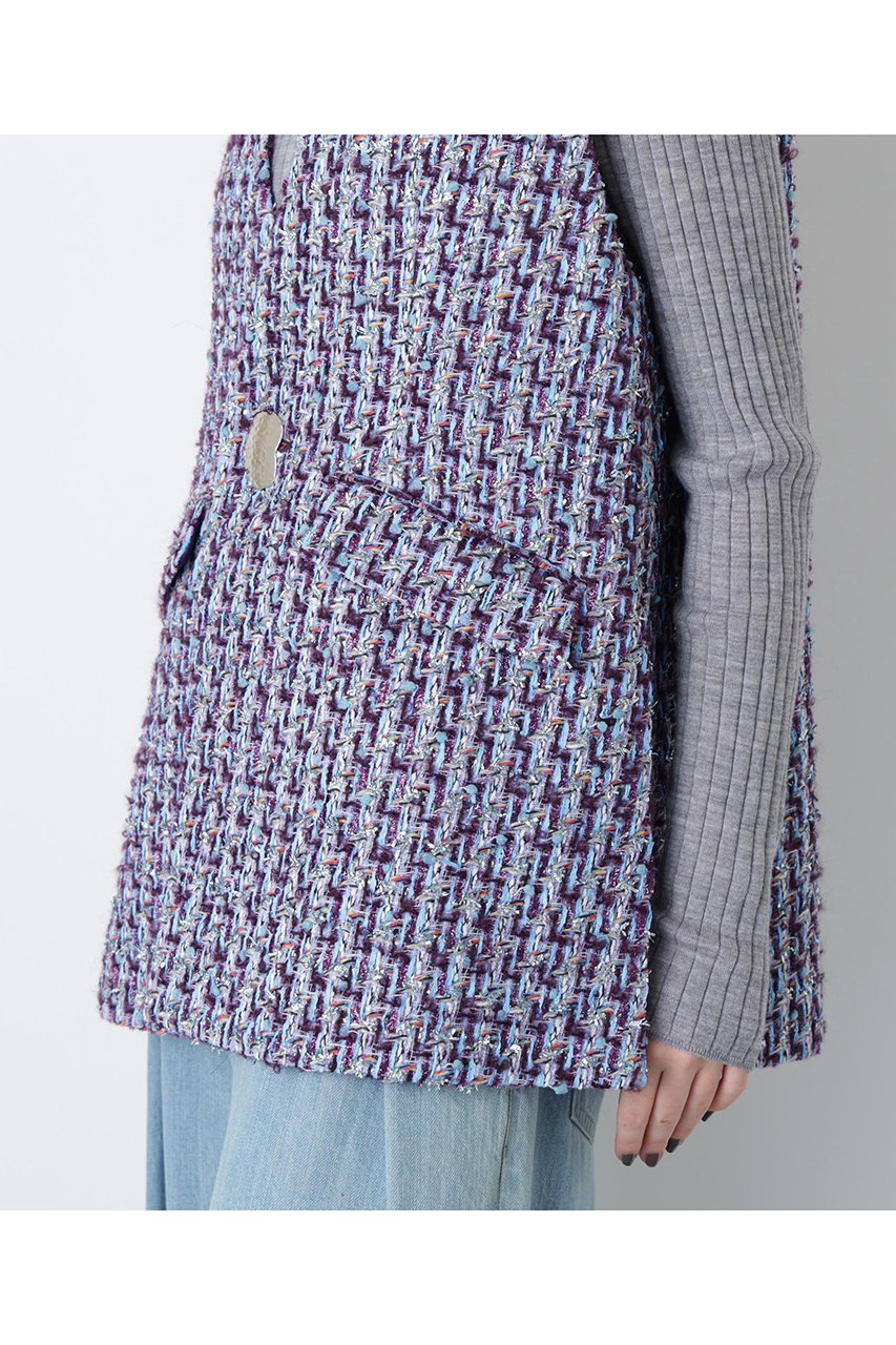 【ヒューエルミュージアム/hueLe Museum】の【STUMBLY】Linton No Collar Gilet 人気、トレンドファッション・服の通販 founy(ファニー) ファッション Fashion レディースファッション Fashion for Women アウター Coat / Outerwear Collection レディースジャケット・軽アウター Jackets クラシック Classic, Timeless Style ジャケット Jacket, Outerwear スリット Slit, Slit Detail ツイード Twill, Twill Weave フロント Front, Front Design ポケット Pocket, Pocket Detail モダン Modern, Contemporary other-8|ID: prp329100004750166 ipo3291000000034484278