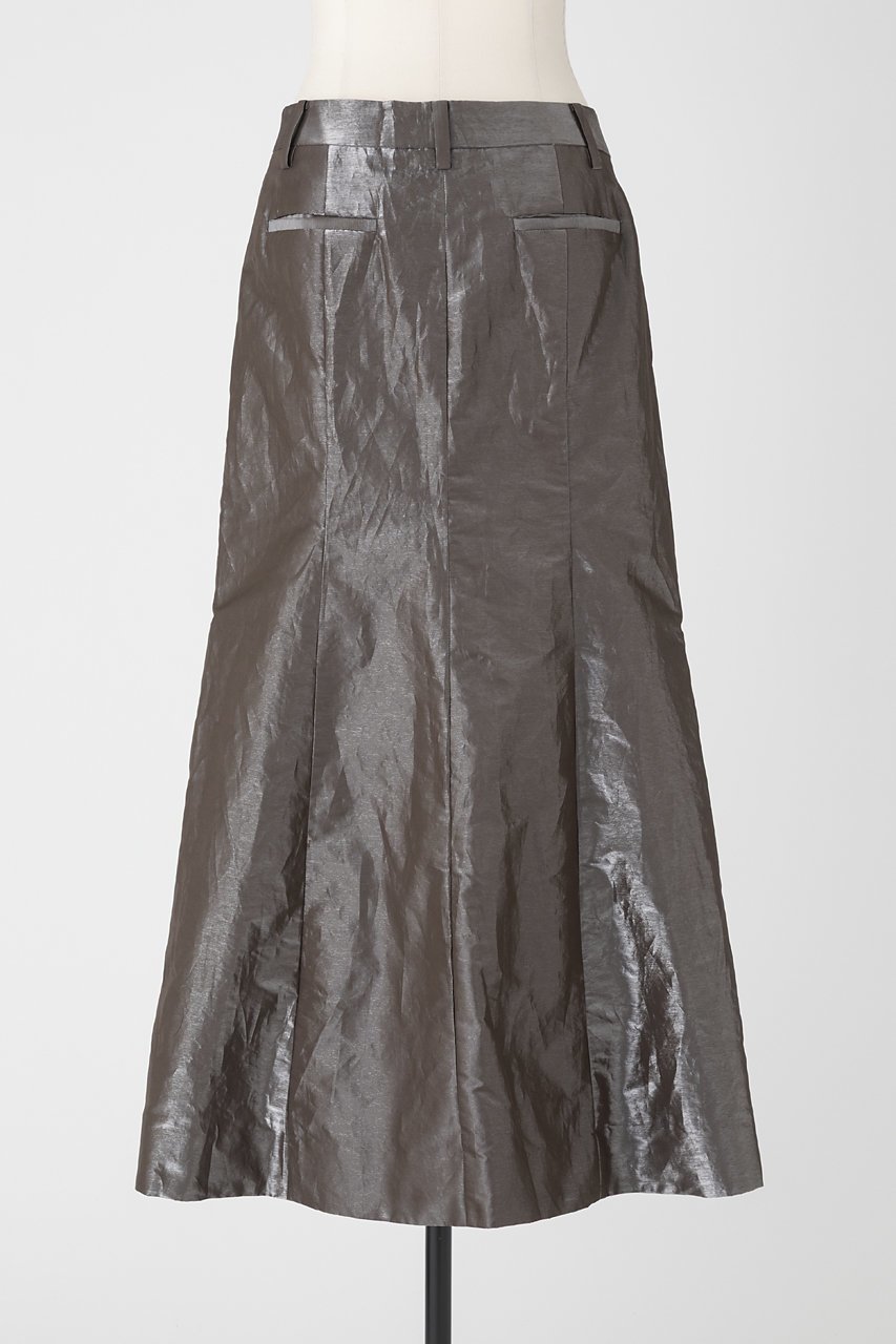 【オーヴィル/EAUVIRE】のシャイニーバックフレアスカート 人気、トレンドファッション・服の通販 founy(ファニー) 　ファッション　Fashion　レディースファッション　Fashion for Women　スカート　Skirts　Aライン・フレアスカート　A-Line & Flared Skirts　バッグ　Bags　ストレート　Straight, Straight Cut　タンブラー　Tumbler, Travel Mug　フレア　Flare, Flared　フロント　Front, Front Design　メタリック　Metallic, Shiny Finish　エレガント 上品　Elegant　other-3|ID: prp329100004750175 ipo3291000000035923831