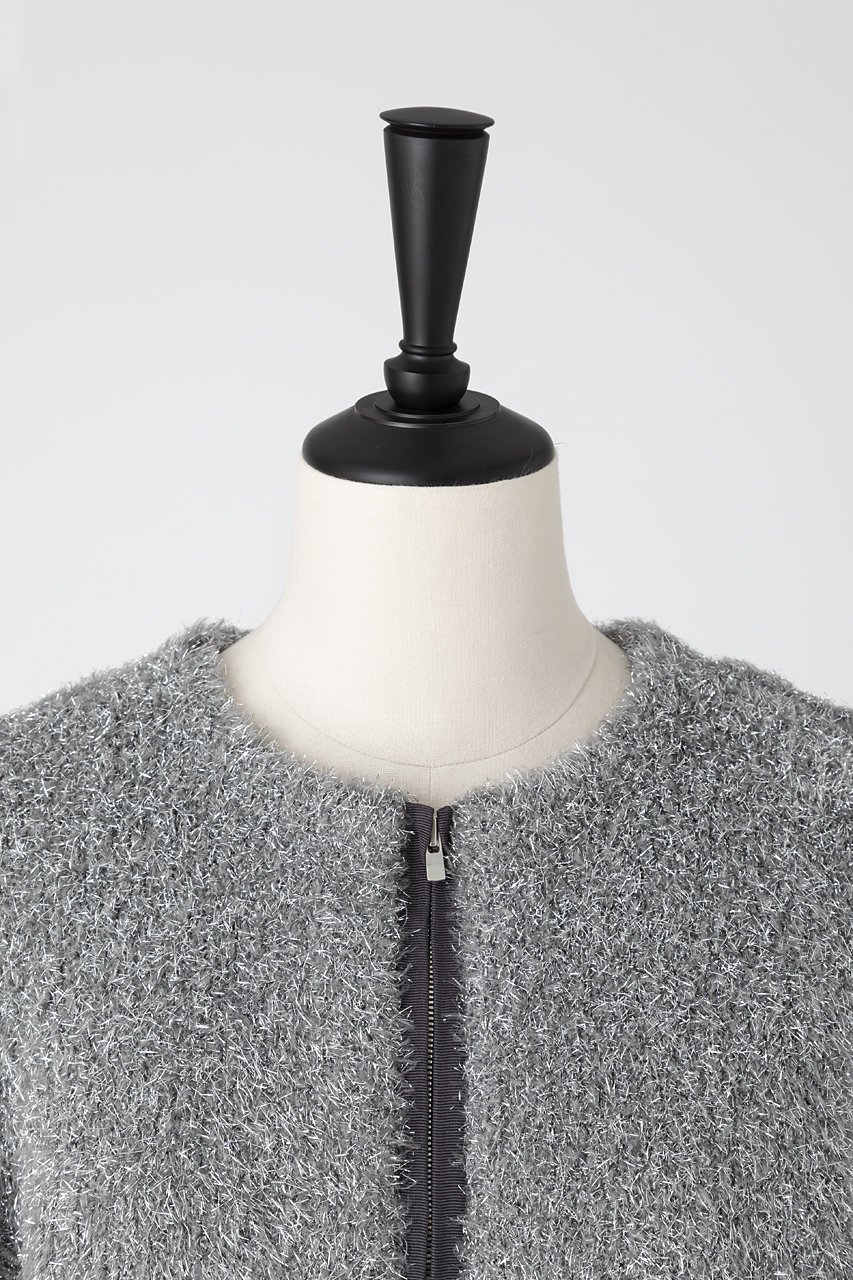 【オーヴィル/EAUVIRE】のフィルムラメジップアップブルゾン 人気、トレンドファッション・服の通販 founy(ファニー)  ファッション Fashion レディースファッション Fashion for Women アウター Coat / Outerwear Collection レディースジャケット・軽アウター Jackets ブルゾンジャケット・スポーティアウター Blouson Jackets イタリア Italy エレガント 上品 Elegant ジャケット Jacket, Outerwear フォルム Silhouette, Form ブルゾン Blouson, Bomber Jacket other-4|ID: prp329100004750180 ipo3291000000034347066