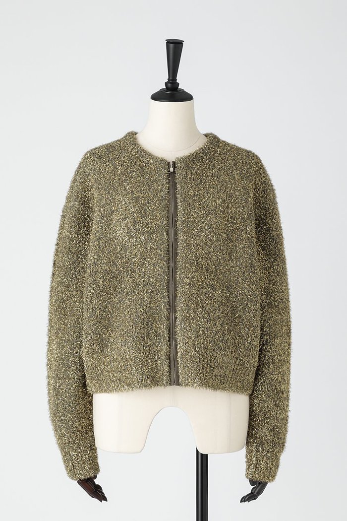 【オーヴィル/EAUVIRE】のフィルムラメジップアップブルゾン インテリア・キッズ・メンズ・レディースファッション・服の通販 founy(ファニー) https://founy.com/ ファッション Fashion レディースファッション Fashion for Women アウター Coat / Outerwear Collection レディースジャケット・軽アウター Jackets ブルゾンジャケット・スポーティアウター Blouson Jackets イタリア Italy エレガント 上品 Elegant ジャケット Jacket, Outerwear フォルム Silhouette, Form ブルゾン Blouson, Bomber Jacket |ID: prp329100004750180 ipo3291000000035455030