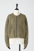 【オーヴィル/EAUVIRE】のフィルムラメジップアップブルゾン カーキゴールド|ID: prp329100004750180 ipo3291000000035455032