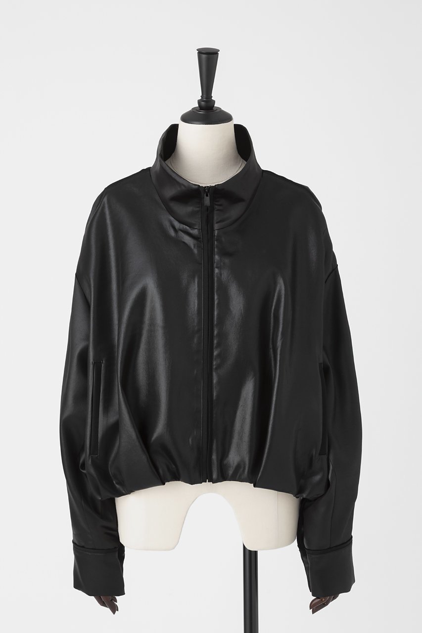 【オーヴィル/EAUVIRE】のグロッシーサテンブルゾン インテリア・キッズ・メンズ・レディースファッション・服の通販 founy(ファニー) 　ファッション　Fashion　レディースファッション　Fashion for Women　アウター　Coat / Outerwear Collection　レディースジャケット・軽アウター　Jackets　ブルゾンジャケット・スポーティアウター　Blouson Jackets　サテン　Satin, Glossy Fabric　ジャケット　Jacket, Outerwear　ストレッチ　Stretch, Stretchy Fabric　タンブラー　Tumbler, Travel Mug　ハイネック　High Neck, Mock Neck　バランス　Balance, Style Balance　パイピング　Piping, Trim Design　ブルゾン　Blouson, Bomber Jacket　ボトム　Bottoms, Lower Wear　日本製　Made In Japan　ブラック|ID: prp329100004750183 ipo3291000000035667559