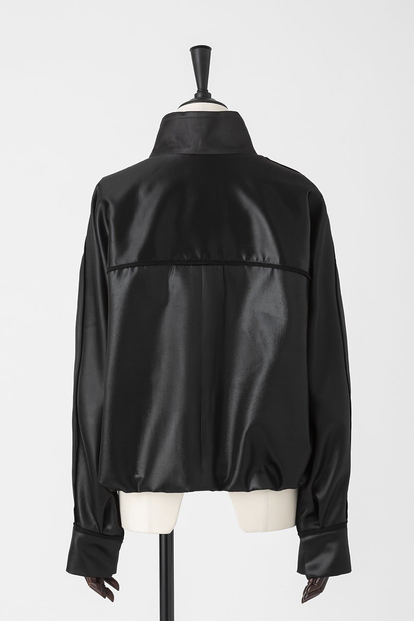 【オーヴィル/EAUVIRE】のグロッシーサテンブルゾン 人気、トレンドファッション・服の通販 founy(ファニー) 　ファッション　Fashion　レディースファッション　Fashion for Women　アウター　Coat / Outerwear Collection　レディースジャケット・軽アウター　Jackets　ブルゾンジャケット・スポーティアウター　Blouson Jackets　サテン　Satin, Glossy Fabric　ジャケット　Jacket, Outerwear　ストレッチ　Stretch, Stretchy Fabric　タンブラー　Tumbler, Travel Mug　ハイネック　High Neck, Mock Neck　バランス　Balance, Style Balance　パイピング　Piping, Trim Design　ブルゾン　Blouson, Bomber Jacket　ボトム　Bottoms, Lower Wear　日本製　Made In Japan　other-3|ID: prp329100004750183 ipo3291000000035667562