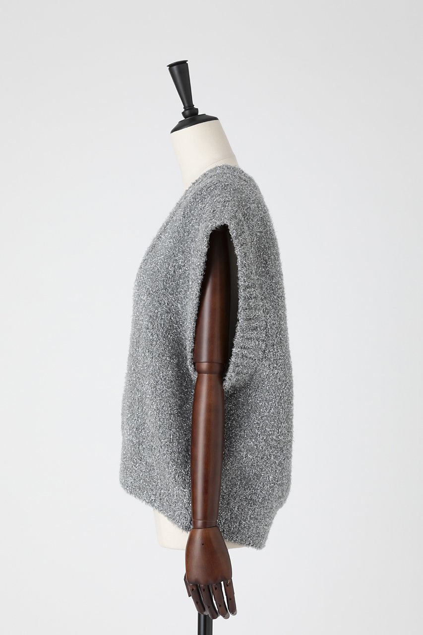 【オーヴィル/EAUVIRE】のフィルムラメVネックベスト 人気、トレンドファッション・服の通販 founy(ファニー) 　ファッション　Fashion　レディースファッション　Fashion for Women　アウター　Coat / Outerwear Collection　レディースジャケット・軽アウター　Jackets　イタリア　Italy　エレガント 上品　Elegant　ジャケット　Jacket, Outerwear　ベスト　Vest, Waistcoat　other-2|ID: prp329100004750187 ipo3291000000036049612