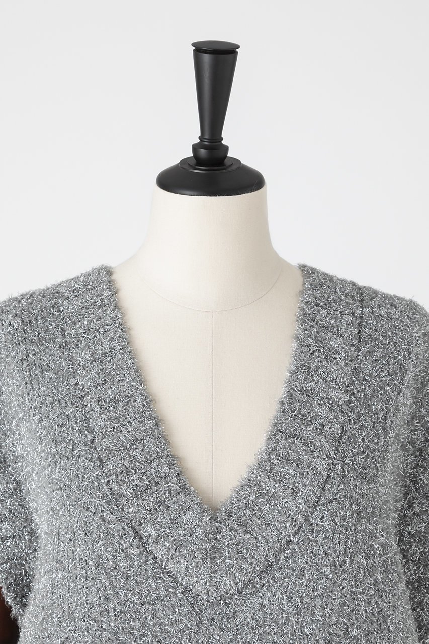 【オーヴィル/EAUVIRE】のフィルムラメVネックベスト 人気、トレンドファッション・服の通販 founy(ファニー) 　ファッション　Fashion　レディースファッション　Fashion for Women　アウター　Coat / Outerwear Collection　レディースジャケット・軽アウター　Jackets　イタリア　Italy　エレガント 上品　Elegant　ジャケット　Jacket, Outerwear　ベスト　Vest, Waistcoat　other-4|ID: prp329100004750187 ipo3291000000036049616