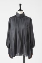 【オーヴィル/EAUVIRE】のランダムタックブラウス 人気、トレンドファッション・服の通販 founy(ファニー) ファッション Fashion レディースファッション Fashion for Women トップス・カットソー Cut & Sew Tops シャツ・ブラウス・オフィスカジュアル Elegant Blouses & Button-Ups クラシカル Classical, Vintage-Inspired サテン Satin, Glossy Fabric シフォン Chiffon, Lightweight Fabric シルク Silk, 100% Silk スリーブ Sleeve, Long Sleeve / Short Sleeve ハイネック High Neck, Mock Neck フレア Flare, Flared ランダム Random, Irregular ロング Long, Long-Length エレガント 上品 Elegant 日本製 Made In Japan thumbnail ダークグレー|ID: prp329100004750188 ipo3291000000035907786