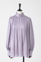 【オーヴィル/EAUVIRE】のランダムタックブラウス 人気、トレンドファッション・服の通販 founy(ファニー) ファッション Fashion レディースファッション Fashion for Women トップス・カットソー Cut & Sew Tops シャツ・ブラウス・オフィスカジュアル Elegant Blouses & Button-Ups クラシカル Classical, Vintage-Inspired サテン Satin, Glossy Fabric シフォン Chiffon, Lightweight Fabric シルク Silk, 100% Silk スリーブ Sleeve, Long Sleeve / Short Sleeve ハイネック High Neck, Mock Neck フレア Flare, Flared ランダム Random, Irregular ロング Long, Long-Length エレガント 上品 Elegant 日本製 Made In Japan thumbnail ラベンダー|ID: prp329100004750188 ipo3291000000035907787