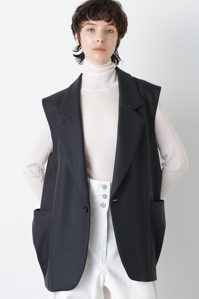 【ヒューエルミュージアム/hueLe Museum】の【STUMBLY】Baloon Silhouette Gilet インテリア・キッズ・メンズ・レディースファッション・服の通販 founy(ファニー) https://founy.com/ ファッション Fashion レディースファッション Fashion for Women アウター Coat / Outerwear Collection レディースジャケット・軽アウター Jackets シンプル Simple, Minimal ジャケット Jacket, Outerwear バランス Balance, Style Balance パターン Pattern, Design Print ボックス Boxy, Box Shape ポケット Pocket, Pocket Detail 新作・新入荷 New Arrivals / New In |ID: prp329100004750191 ipo3291000000034347184
