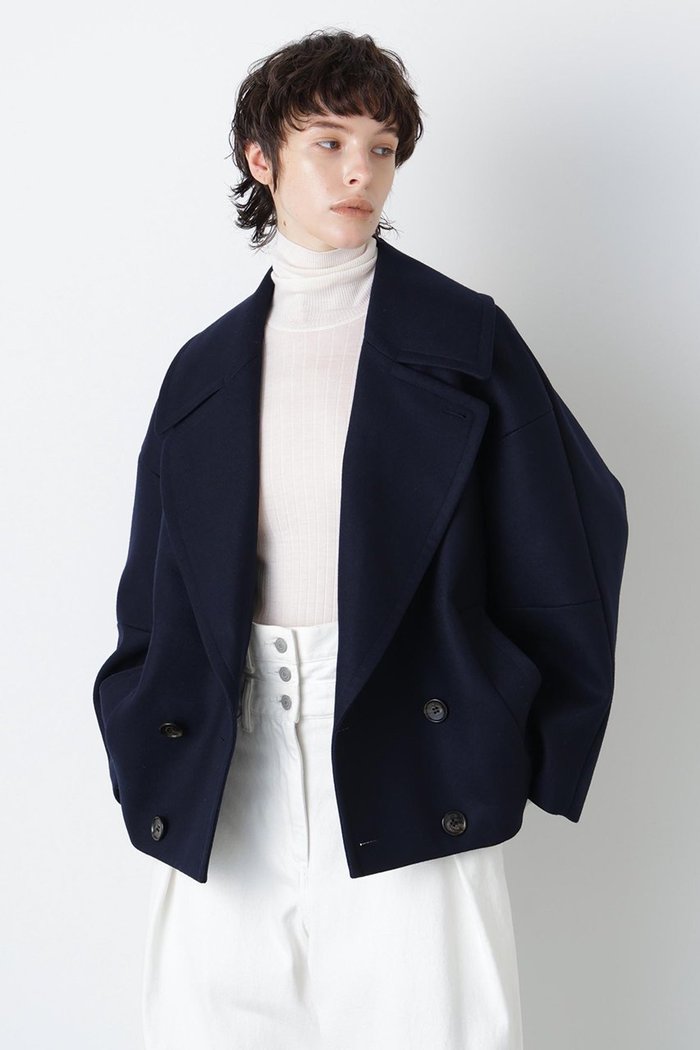 【ヒューエルミュージアム/hueLe Museum】の【STUMBLY】Big Silhouette Pea Jacket インテリア・キッズ・メンズ・レディースファッション・服の通販 founy(ファニー) https://founy.com/ ファッション Fashion レディースファッション Fashion for Women アウター Coat / Outerwear Collection レディースジャケット・軽アウター Jackets カッティング Cutting Detail シンプル Simple, Minimal ジャケット Jacket, Outerwear フォルム Silhouette, Form モダン Modern, Contemporary エレガント 上品 Elegant 新作・新入荷 New Arrivals / New In |ID: prp329100004750192 ipo3291000000034347193