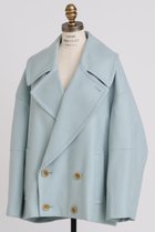 【ヒューエルミュージアム/hueLe Museum】の【STUMBLY】Big Silhouette Pea Jacket ライトグリーン|ID:prp329100004750192