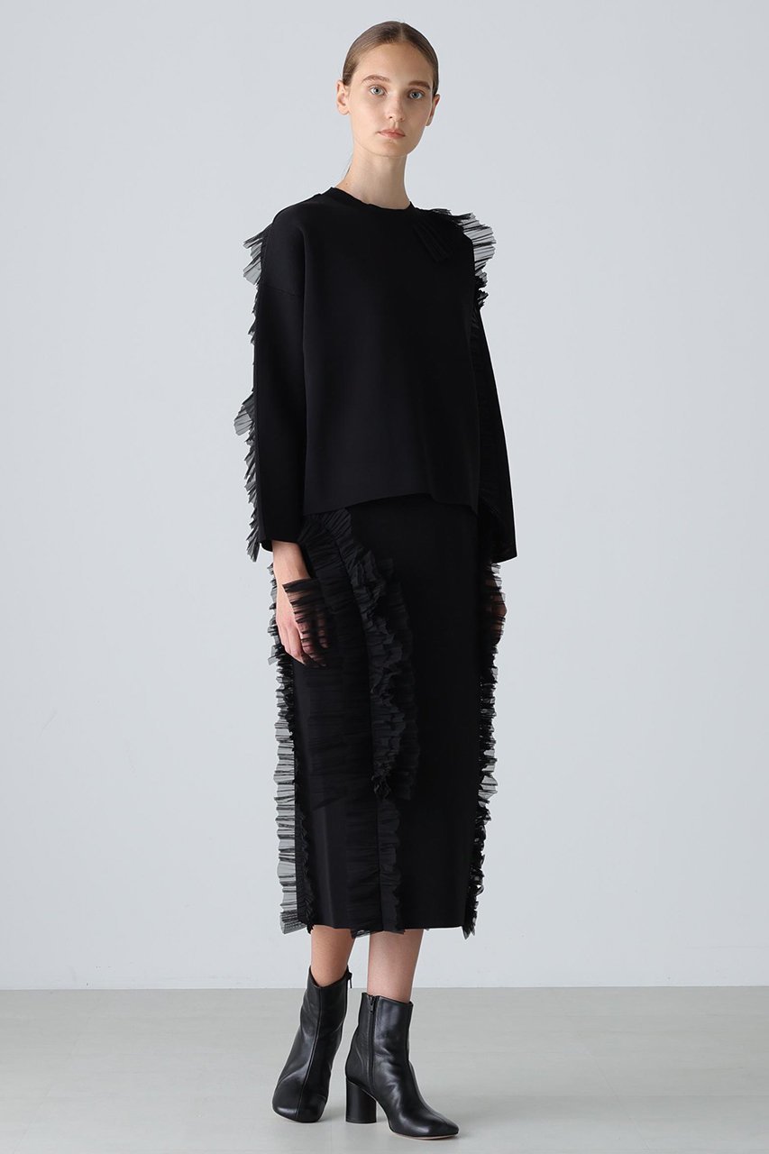【アドーア/ADORE】のエンベリッシュトニットスカート 人気、トレンドファッション・服の通販 founy(ファニー)  ファッション Fashion レディースファッション Fashion for Women スカート Skirts ロングスカート Long Skirts / Maxi & Midi Skirts クリスタル Crystal, Swarovski スタンダード Standard, Basic ストレッチ Stretch, Stretchy Fabric チュール Tulip, Tulip Motif プリーツ Pleats, Pleated ロング Long, Long-Length 新作・新入荷 New Arrivals / New In other-2|ID: prp329100004750210 ipo3291000000034347334