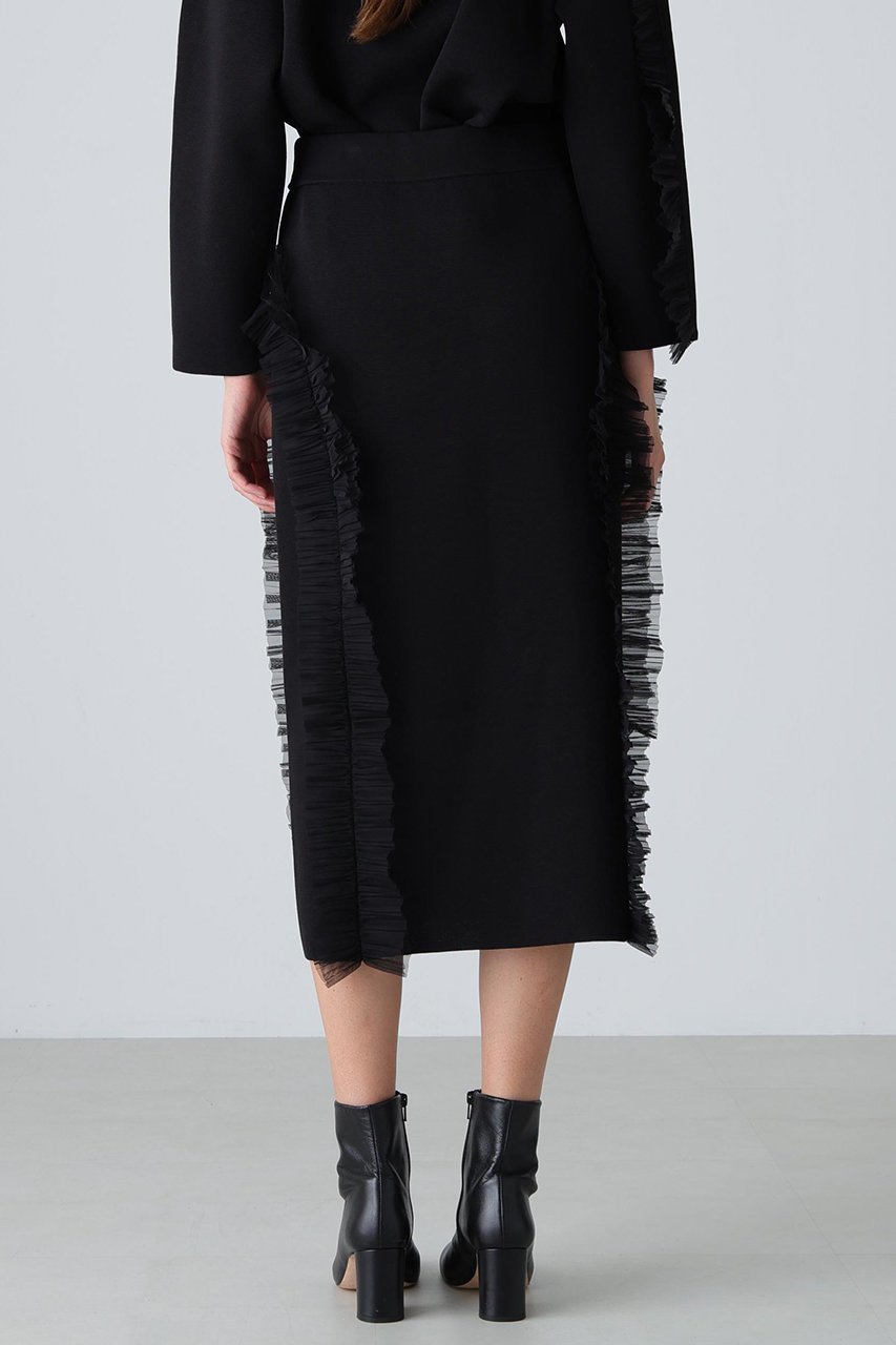 【アドーア/ADORE】のエンベリッシュトニットスカート 人気、トレンドファッション・服の通販 founy(ファニー) 　ファッション　Fashion　レディースファッション　Fashion for Women　スカート　Skirts　ロングスカート　Long Skirts / Maxi & Midi Skirts　クリスタル　Crystal, Swarovski　スタンダード　Standard, Basic　ストレッチ　Stretch, Stretchy Fabric　チュール　Tulip, Tulip Motif　プリーツ　Pleats, Pleated　ロング　Long, Long-Length　other-5|ID: prp329100004750210 ipo3291000000035667747