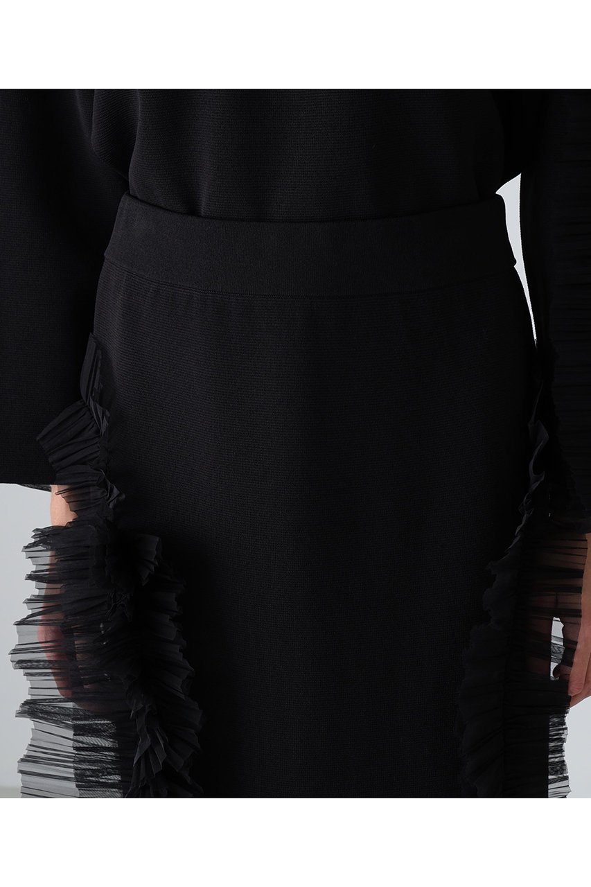 【アドーア/ADORE】のエンベリッシュトニットスカート 人気、トレンドファッション・服の通販 founy(ファニー) 　ファッション　Fashion　レディースファッション　Fashion for Women　スカート　Skirts　ロングスカート　Long Skirts / Maxi & Midi Skirts　クリスタル　Crystal, Swarovski　スタンダード　Standard, Basic　ストレッチ　Stretch, Stretchy Fabric　チュール　Tulip, Tulip Motif　プリーツ　Pleats, Pleated　ロング　Long, Long-Length　other-6|ID: prp329100004750210 ipo3291000000035667748