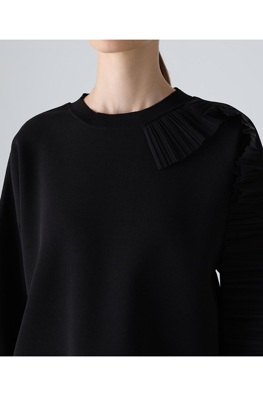 【アドーア/ADORE】のエンベリッシュトニットプルオーバー 人気、トレンドファッション・服の通販 founy(ファニー) 　ファッション　Fashion　レディースファッション　Fashion for Women　トップス・カットソー　Cut & Sew Tops　ニット　Knit Tops & Sweaters　カジュアルプルオーバー・ニットトップス　Pullovers & Knit Tops / Casual Pullovers　アシンメトリー　Asymmetrical Style　クリスタル　Crystal, Swarovski　スタンダード　Standard, Basic　ストレッチ　Stretch, Stretchy Fabric　チュール　Tulip, Tulip Motif　プリーツ　Pleats, Pleated　other-7|ID: prp329100004750211 ipo3291000000036049655