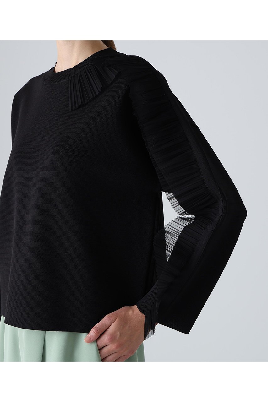 【アドーア/ADORE】のエンベリッシュトニットプルオーバー 人気、トレンドファッション・服の通販 founy(ファニー) 　ファッション　Fashion　レディースファッション　Fashion for Women　トップス・カットソー　Cut & Sew Tops　ニット　Knit Tops & Sweaters　カジュアルプルオーバー・ニットトップス　Pullovers & Knit Tops / Casual Pullovers　アシンメトリー　Asymmetrical Style　クリスタル　Crystal, Swarovski　スタンダード　Standard, Basic　ストレッチ　Stretch, Stretchy Fabric　チュール　Tulip, Tulip Motif　プリーツ　Pleats, Pleated　other-8|ID: prp329100004750211 ipo3291000000036049656