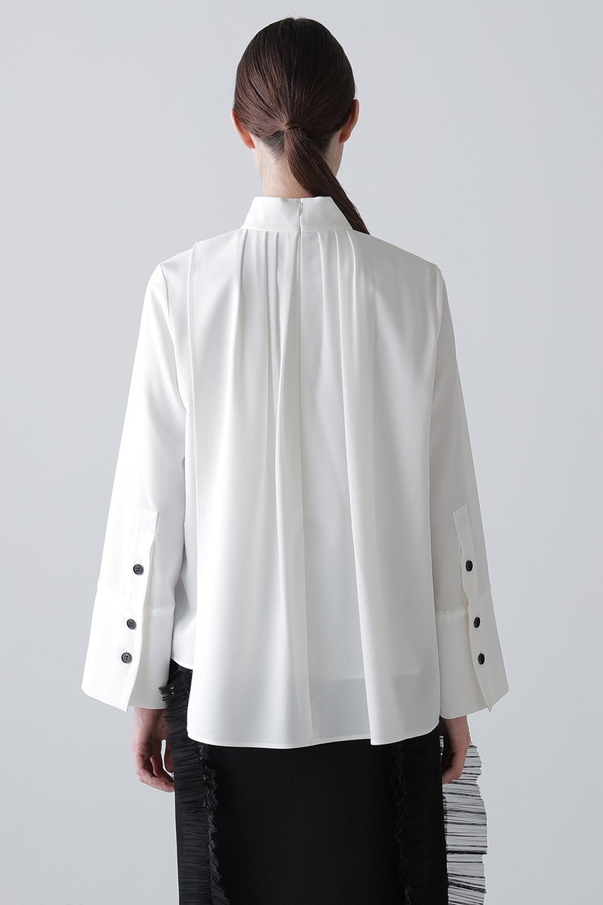 【アドーア/ADORE】のドライタッチジョーゼットブラウス 人気、トレンドファッション・服の通販 founy(ファニー) ファッション Fashion レディースファッション Fashion for Women トップス・カットソー Cut & Sew Tops シャツ・ブラウス・オフィスカジュアル Elegant Blouses & Button-Ups オケージョン Occasion Wear ジョーゼット Georgette, Semi-Sheer Fabric スタンダード Standard, Basic スタンド Stand Collar, Upright Stand スリーブ Sleeve, Long Sleeve / Short Sleeve フロント Front, Front Design ロング Long, Long-Length エレガント 上品 Elegant 再入荷 Restock / Back in Stock other-5|ID: prp329100004750212 ipo3291000000035393148