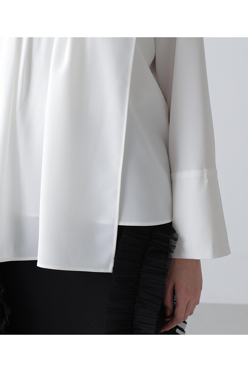 【アドーア/ADORE】のドライタッチジョーゼットブラウス 人気、トレンドファッション・服の通販 founy(ファニー) 　ファッション　Fashion　レディースファッション　Fashion for Women　トップス・カットソー　Cut & Sew Tops　シャツ・ブラウス・オフィスカジュアル　Elegant Blouses & Button-Ups　オケージョン　Occasion Wear　ジョーゼット　Georgette, Semi-Sheer Fabric　スタンダード　Standard, Basic　スタンド　Stand Collar, Upright Stand　スリーブ　Sleeve, Long Sleeve / Short Sleeve　フロント　Front, Front Design　ロング　Long, Long-Length　エレガント 上品　Elegant　other-8|ID: prp329100004750212 ipo3291000000036105307