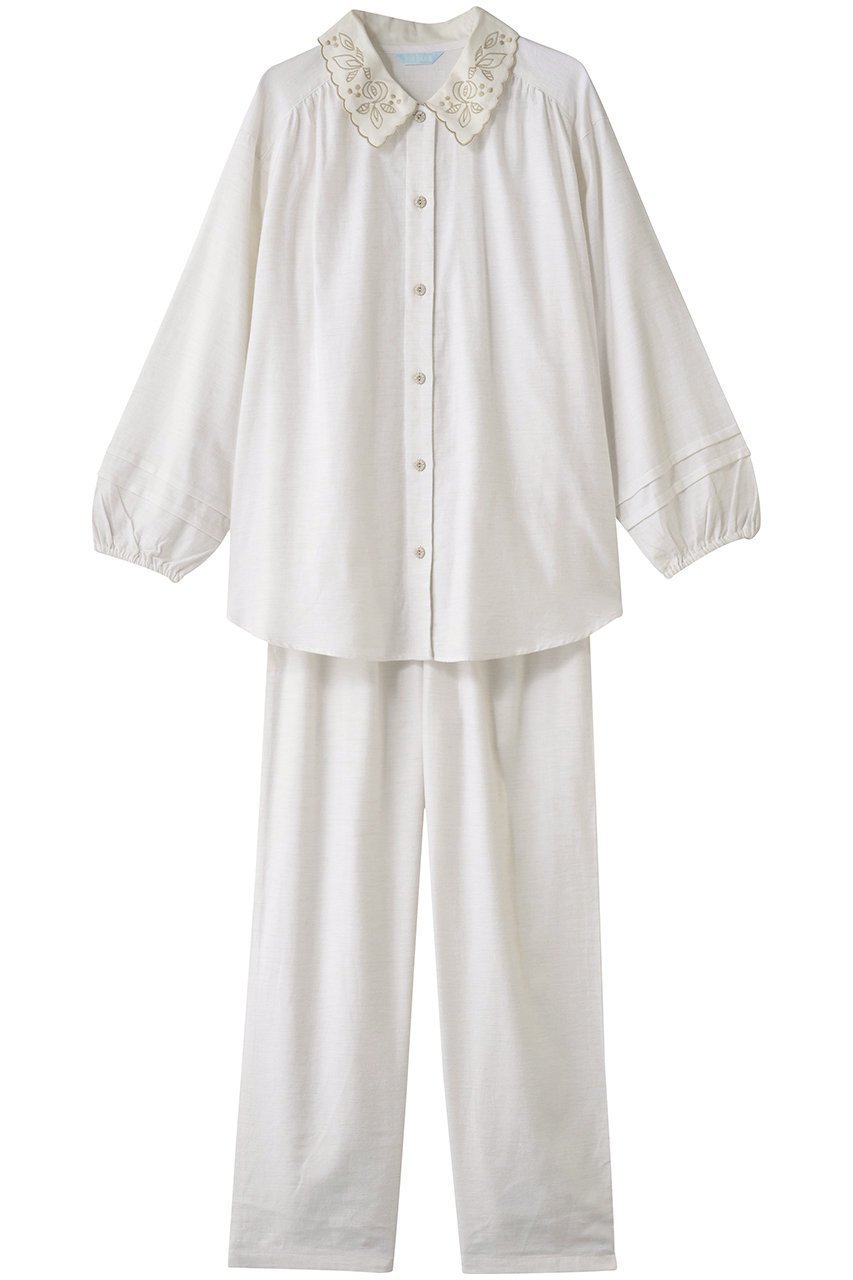 【キッドブルー/KID BLUE】の25プレーンネルパジャマ インテリア・キッズ・メンズ・レディースファッション・服の通販 founy(ファニー) ファッション Fashion レディースファッション Fashion for Women トップス・カットソー Cut & Sew Tops ギャザー Gathered, Ruffled スリーブ Sleeve, Long Sleeve / Short Sleeve パジャマ Pajamas, Sleepwear フェミニン Feminine, Girly ロング Long, Long-Length 再入荷 Restock / Back in Stock アイボリー|ID: prp329100004750219 ipo3291000000035443856