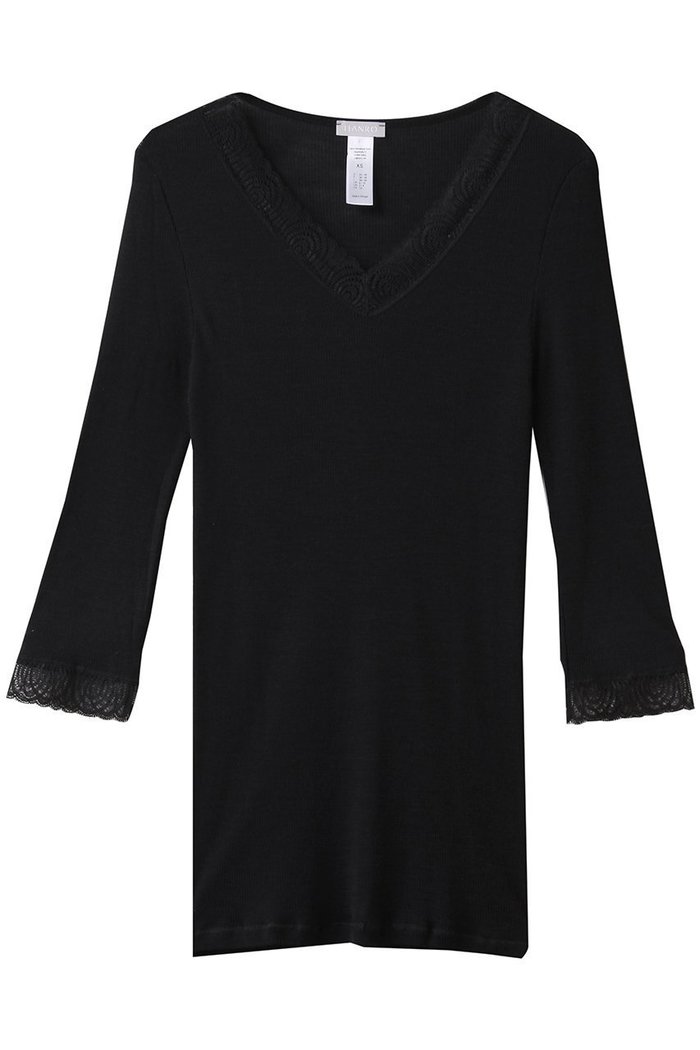 【ハンロ/HANRO】のWOOLEN LACE七分袖 インテリア・キッズ・メンズ・レディースファッション・服の通販 founy(ファニー) https://founy.com/ ファッション Fashion レディースファッション Fashion for Women 下着・ランジェリー Lingerie & Intimates その他ランジェリー・インナーアイテム Other Lingerie / Intimates インナー Innerwear シルク Silk, 100% Silk ジャカード／ジャガード Jacquard, Woven Pattern ランジェリー Lingerie, Intimate Wear レース Lace, Lace Fabric A/W・秋冬 Autumn/Winter |ID: prp329100004750222 ipo3291000000036068538