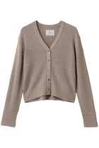 【ミディウミソリッド/MIDIUMISOLID】のVネックリブカーディガン beige|ID:prp329100004751194