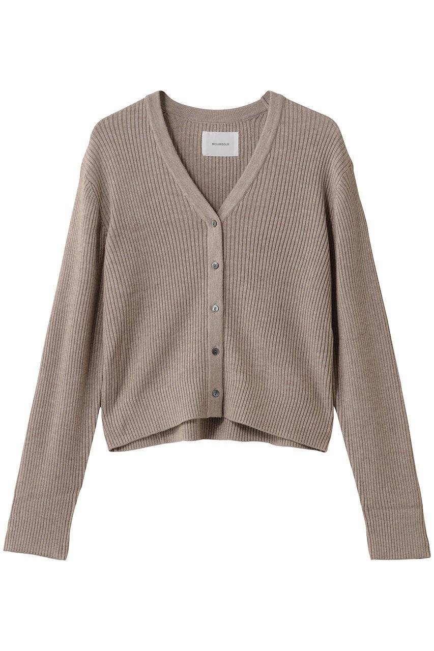【ミディウミソリッド/MIDIUMISOLID】のVネックリブカーディガン インテリア・キッズ・メンズ・レディースファッション・服の通販 founy(ファニー) 　ファッション　Fashion　レディースファッション　Fashion for Women　トップス・カットソー　Cut & Sew Tops　ニット　Knit Tops & Sweaters　カーディガン・羽織り　Layered Style Cardigans　Vネックトップス　V-Neck Tops / V-Cut Neckline Shirts　おすすめ　Recommended / Our Picks　カーディガン　Cardigan, Knitwear　トレンド　Trend, Trending Now　beige|ID: prp329100004751194 ipo3291000000035350719