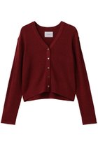 【ミディウミソリッド/MIDIUMISOLID】のVネックリブカーディガン red|ID:prp329100004751194