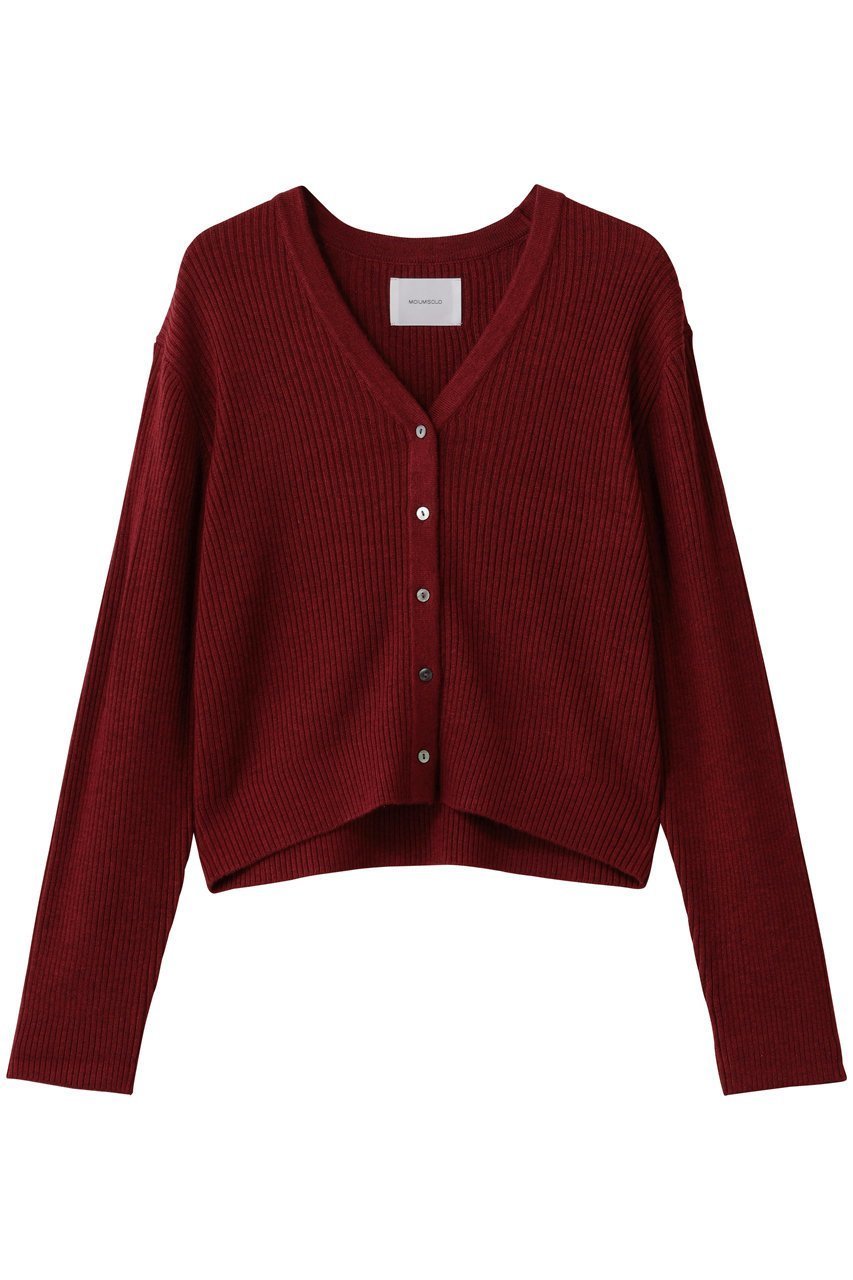 【ミディウミソリッド/MIDIUMISOLID】のVネックリブカーディガン インテリア・キッズ・メンズ・レディースファッション・服の通販 founy(ファニー) 　ファッション　Fashion　レディースファッション　Fashion for Women　トップス・カットソー　Cut & Sew Tops　ニット　Knit Tops & Sweaters　カーディガン・羽織り　Layered Style Cardigans　Vネックトップス　V-Neck Tops / V-Cut Neckline Shirts　おすすめ　Recommended / Our Picks　カーディガン　Cardigan, Knitwear　トレンド　Trend, Trending Now　red|ID: prp329100004751194 ipo3291000000035350722