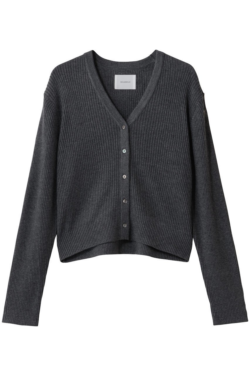 【ミディウミソリッド/MIDIUMISOLID】のVネックリブカーディガン インテリア・キッズ・メンズ・レディースファッション・服の通販 founy(ファニー) 　ファッション　Fashion　レディースファッション　Fashion for Women　トップス・カットソー　Cut & Sew Tops　ニット　Knit Tops & Sweaters　カーディガン・羽織り　Layered Style Cardigans　Vネックトップス　V-Neck Tops / V-Cut Neckline Shirts　おすすめ　Recommended / Our Picks　カーディガン　Cardigan, Knitwear　トレンド　Trend, Trending Now　c.gray|ID: prp329100004751194 ipo3291000000035350723
