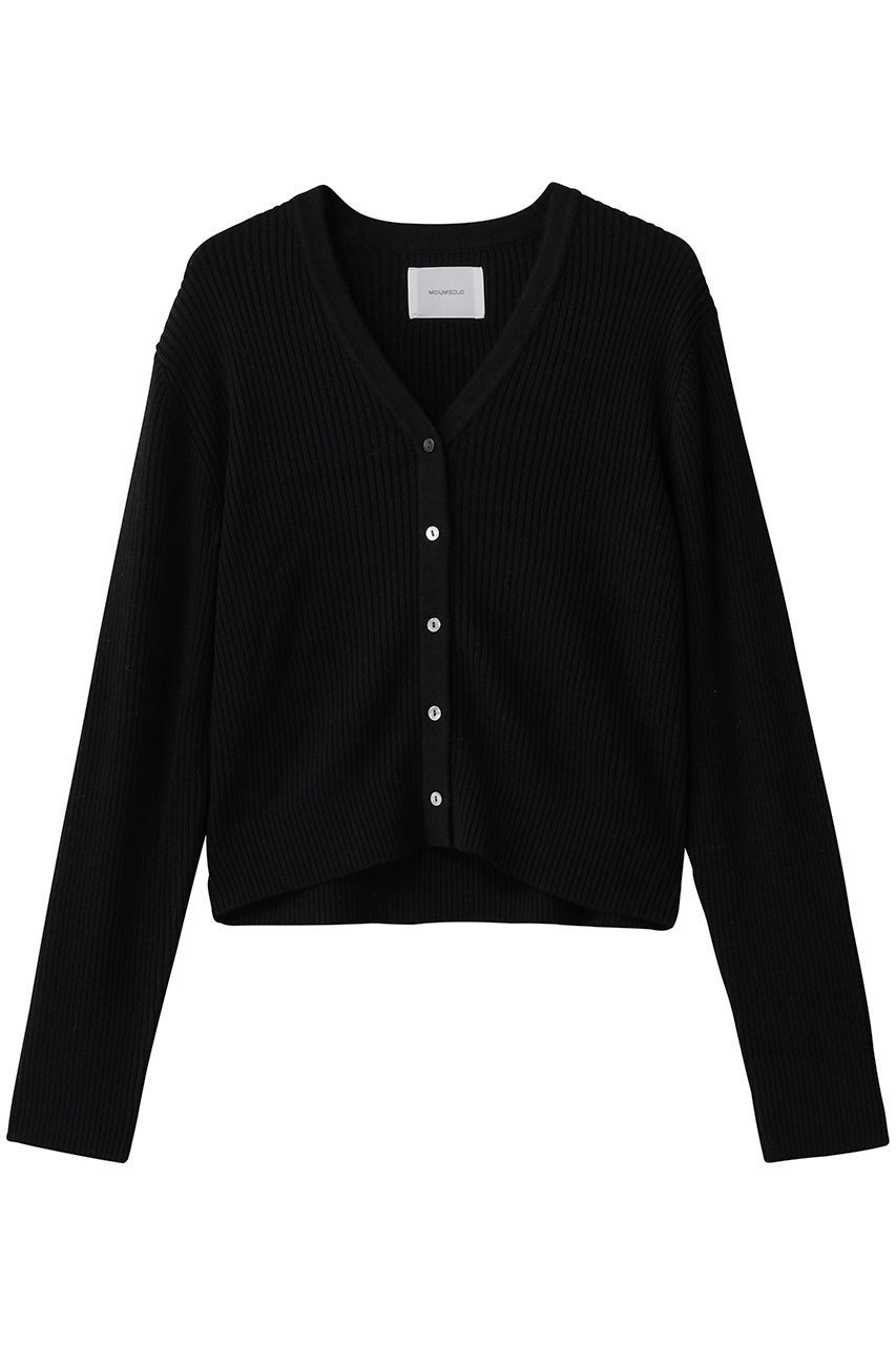 【ミディウミソリッド/MIDIUMISOLID】のVネックリブカーディガン インテリア・キッズ・メンズ・レディースファッション・服の通販 founy(ファニー) 　ファッション　Fashion　レディースファッション　Fashion for Women　トップス・カットソー　Cut & Sew Tops　ニット　Knit Tops & Sweaters　カーディガン・羽織り　Layered Style Cardigans　Vネックトップス　V-Neck Tops / V-Cut Neckline Shirts　おすすめ　Recommended / Our Picks　カーディガン　Cardigan, Knitwear　トレンド　Trend, Trending Now　black|ID: prp329100004751194 ipo3291000000035350724